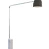 TopLight CORNER PIANTANA 1189- 1 LUCE ATTACCO E27 TUBO SINGOLA CURVA CON BASE PARALLELEPIPEDO BIANCO CON DIFFUSORE CONICO NERO