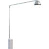 TopLight CORNER PIANTANA 1189- 1 LUCE ATTACCO E27 TUBO SINGOLA CURVA CON BASE PARALLELEPIPEDO BIANCO CON DIFFUSORE METALLICO