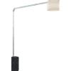 TopLight CORNER PIANTANA 1189- 1 LUCE ATTACCO E27 TUBO SINGOLA CURVA CON BASE PARALLELEPIPEDO NERO CON DIFFUSORE CILINDRICO BIANCO