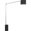 TopLight CORNER PIANTANA 1189- 1 LUCE ATTACCO E27 TUBO SINGOLA CURVA CON BASE PARALLELEPIPEDO NERO CON DIFFUSORE CILINDRICO NERO