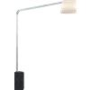 TopLight CORNER PIANTANA 1189- 1 LUCE ATTACCO E27 TUBO SINGOLA CURVA CON BASE PARALLELEPIPEDO NERO CON DIFFUSORE CONICO BIANCO