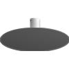 TopLight PLAFONIERA-APPLIQUE DISK 5 LUCI ATTACCO GX53 GRIGIO ANTRACITE CON STAFFA DI FISSAGGIO E COPRIBASE