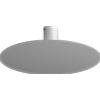 TopLight PLAFONIERA-APPLIQUE DISK 5 LUCI ATTACCO GX53 GRIGIO CON STAFFA DI FISSAGGIO E COPRIBASE