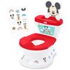 Bright Starts, Disney Baby Mickey Mouse My Size Vasino Bambini, 2-in-1 Vasino con Suono di Scarico, Sedile WC Rimovibile, Include 12 Adesivi, Addestramento al Vasino, Da 18 Mesi