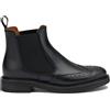 FRAU BEATLES CLASSICI DA DONNA IN PELLE CON MOTIVO CODA DI RONDINE NERO