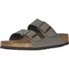 Birkenstock Arizona Unisex Sandal, Pietra Birkibuc, Beige (Stone Birkibuc), 46 EU M