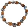 OVUNQUE PROTEGGIMI Braccialetto in Legno con medaglie di San Carlo Acutis, Bracciale elastico con Carlo Acutis e Calice Eucaristico