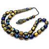 Perlin Tesbih - Collana da preghiera con 33 perline, in acrilico, Misbaha, Subha, Tasbih, Tespih, con imame decorato dalla Turchia, 34,5 cm