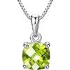 Michooyel Collana con ciondolo peridoto granato Paraiba perla blu zircone solitario pietra preziosa in argento sterling gioielli per donne solitario, collana catena cuore 40-45 cm