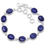Silver Palace Bracciale in argento sterling blu zaffiro naturale per donna e ragazza