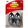 Command Ganci Medi, 2 Ganci Grigio Scuro e 4 Strisce Adesive | per Appendere Articoli Domestici, Accessori e Decorazioni senza Danni, Rimozione senza Residui, Sostengono fino a 1,3 kg