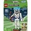 LEGO Minecraft 21594 Scheletro, Action Figure Giocattolo di Mob con Elmo di Diamante, Arco e Frecce, Base in Erba, Regalo 10+
