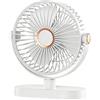 FGHB Mini ventilatore portatile, ventilatore da tavolo 4000mAh ricaricabile tramite USB, 5 velocità con luce notturna 720 ° regolabile ventilatore silenzioso per campeggio casa ufficio passeggini viaggi