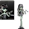 Barbie Monster High x Frankie Stein 80° Anniversario Mattel, bambola da collezione con costume ispirato originale del 1959 e vestito da sera nero con accessori inclusi, JHK28