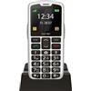 Beafon, SL260, Silverline, telefono a pulsanti, per anziani con pulsante di emergenza SOS, compatibile con apparecchi acustici, M4/T4, segnale luminoso, display 5,58, argento