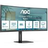 AOC V5 34" QHD 3440x1440 Curved UltraWide Monitor HDMI USB-C Display Black New
