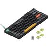 NuPhy Tastiera meccanica sottile senza fili Nuphy Air75 V2, LED RGB, QWERTY US, nero basalto, interruttore Aloe
