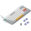 NuPhy Tastiera meccanica sottile senza fili Nuphy Air75 V2, LED RGB, QWERTY US, bianco ionico, interruttore Wisteria
