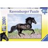 Ravensburger Spielverlag Puzzle, 200 pezzi XXL, Stallone nero, Ravensburger, Paesaggio naturale, 49x36 cm, 8+ anni
