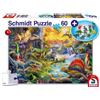 Schmidt Spiele Puzzle Dinosauri con personaggi, Schmidt Spiele, 60 pezzi, 36,1 x 24,3 cm, dai 5 anni in su