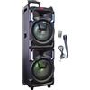 INOVALLEY Altoparlante karaoke su ruote, INOVALLEY MS01XXL, Bluetooth, 800 W, USB, Micro SD