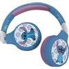 Lexibook Cuffie Bluetooth, Disney Stitch, 2 in 1 con cavo/senza cavo, pieghevoli, regolabili, limite di volume 85 dB, microfono integrato