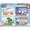 EDUCA Peppa Pig Puzzle Multi 4 Junior (20+40+60+80 pezzi)