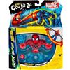 Heroes of Goo Jit Zu Figurina Spiderman Heroes of Goo Jit Zu Glow Surge 11 cm, luminosa, estensibile, Marvel