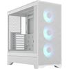 Fractal Design Case PC, Fractal Design Pop 2 Air TG RGB, ATX, 3 ventole, bianco, GPU fino a 416 mm, radiatore fino a 360 mm