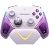 EasySMX D10, compatibile con diverse piattaforme (PC, dispositivi mobili, Switch), con illuminazione RGB, joystick TMR, tecnologia RF 2,4 GHz/Bluetooth, colore viola, controller wireless