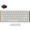 Keychron Tastiera meccanica wireless Keychron K3 Ultra, profilo basso, 75%, RGB, hot-swap, colore bianco latte, materiali POM e tasti rossi