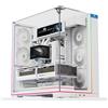 Thermalright TR A70 Vision: case gaming ATX bianco | pannello frontale in vetro temperato panoramico a tre lati, senza colonne | 8 posizioni per ventole | case per PC di tipo Midi-Tower | dotato di porta USB-C e display LCD integrato da 9,16 pollici