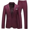 Generic Tute Felpate da 2 Pezzi, Giacca e Pantaloni da Festa di Nozze Completa Invernale