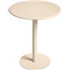 HOMCOM Tavolo da Cucina Rotondo per 2 Persone dal Design Moderno in Acciaio, Ø60x72 cm, Beige | Aosom Italy