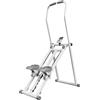 SPORTNOW Stair Stepper Verticale, Vertical Climber con Manubri Regolabile a 3 Livelli, Display LCD, Bianco | Aosom Italy