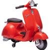 AIYAPLAY Moto Elettrica per Bambini 3+ Anni Licenza VESPA, 7.2V, con Rotelle Rimovibili, 3-5 km/h, Max 30kg, Rosso | Aosom Italy