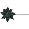 MERCURY S.P.A. Stella di Natale Verde Oro, Fiore Natalizio Decorativo in Poliestere, 30x45 cm, Addobbo Natalizio