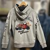Bastone bandiera Flagstaff Snoopy Pullover Felpa con Cappuccio L Ricamato Hot Rod Woodstock...