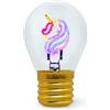 Legami - Lampada da Tavolo a forma di Lampadina, Ricaricabile con Cavo USB, Senza Fili, Bulb Fiction, Tema Unicorn, 6.8 x 10.3 cm