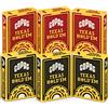 COPAG Set Misto Carte Da Poker COPAG Texas Hold'em Jumbo 6x Rosso & Nero Plastic (3+3)