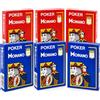 MODIANO 6x Modiano Poker Carte Da Gioco In Plastica Rosse E Blu 4 Jumbo Indice