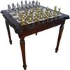 Italfama Set Tavolo Scacchi Marmo Italiano Lusso Oro Argento Ottone