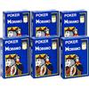 MODIANO 6x Modiano Poker Blu Carte Da Gioco In Plastica Indice Jumbo Pro Set Italia