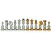 Italfama Pedine Scacchi Re in Ottone e Legno Placcate Oro Argento 7.5cm