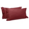 Caleffi Coppia Di Federe STANDARD Percalle Tinta Unita RED Percalle Caleffi