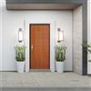 Master Porta blindata MASTER Check L 90 x H 200 cm in PVC noce/bianco, apertura spingere a destra, falso telaio incluso