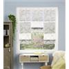 W. Schmidt GmbH HOME WOHNIDEEN Tenda a rullo magnetica in bambù burnout "Rana" 120 x 30 cm 1x tenda a rullo magnetica incl. aste magnetiche Bianco