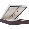 vidaXL Ottoman letto senza materasso marrone scuro 140x190 cm tessuto