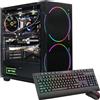 GAMEMAX Gaming-PC Black Hole 7455 Ryzen 5 7500F raffreddamento ad acqua 32GB DDR5 RAM 1TB SSD RTX 5070 Windows 11