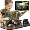 CubicFun Puzzle 3D T-Rex, 52 pezzi, dimensioni: 44 cm (lunghezza) x 17 cm (larghezza) x 40 cm (altezza), adatto a bambini dai 8 anni in su